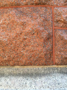 close up of pink granite