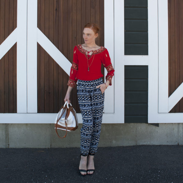 how to wear bold colors and mixed prints