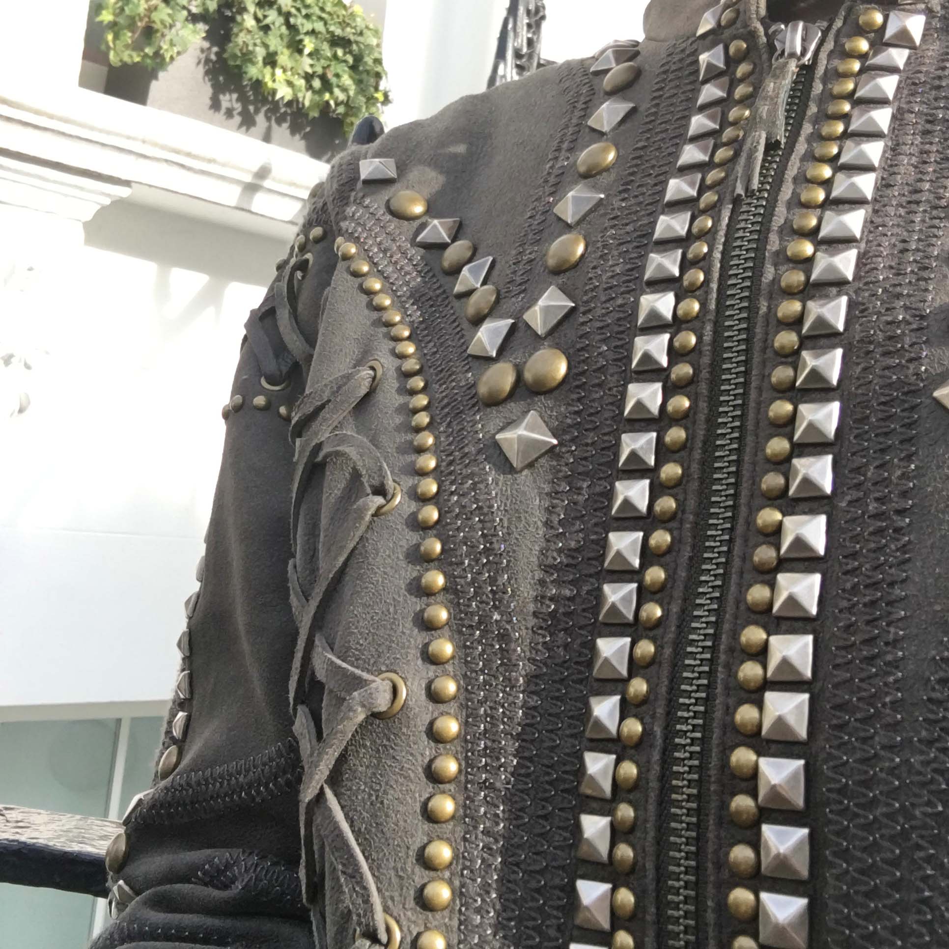 Double D Ranch studded leather jacket