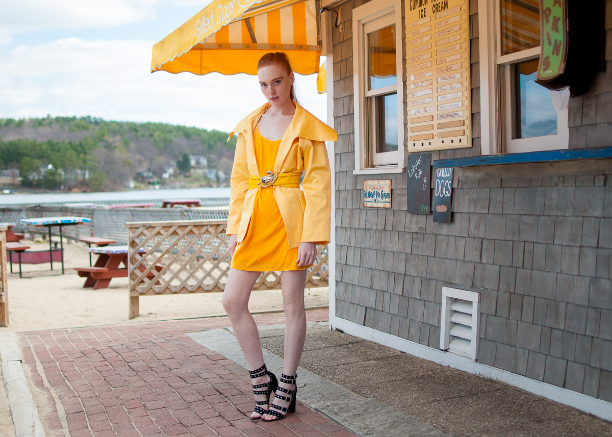 all yellow everything at the lake in Adrienne Landau and Zara