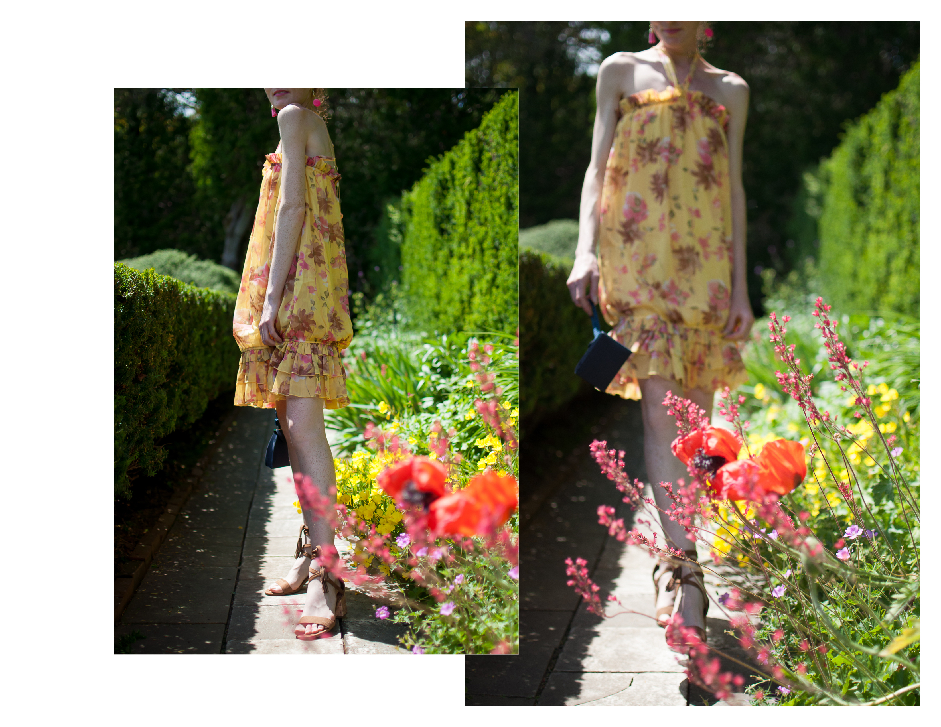 summer dress details and the flowers of summer 