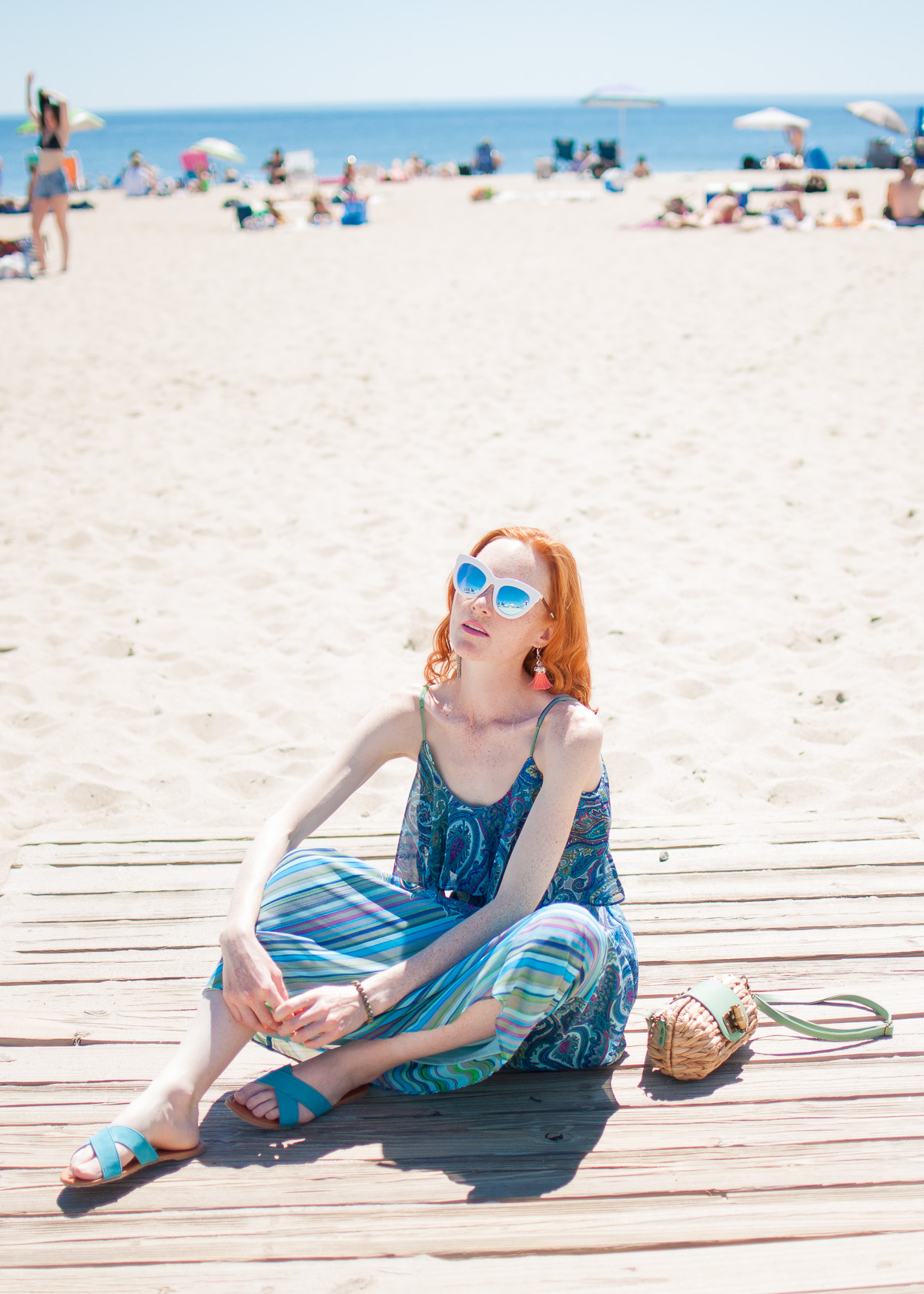 summer maxi dress on hampton beach