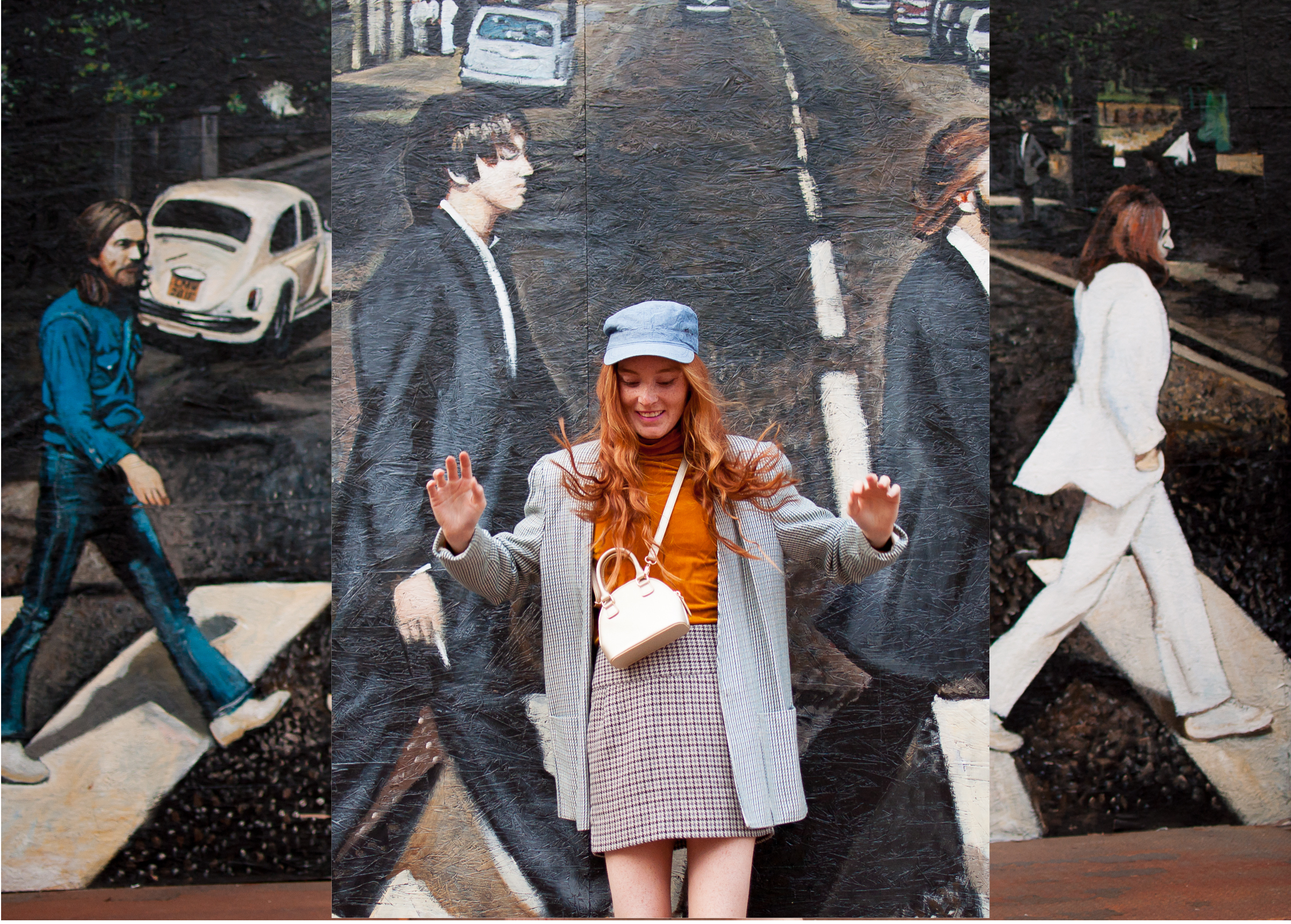 blogger Mary O'Neill Beatles mural downtown Springfield MA