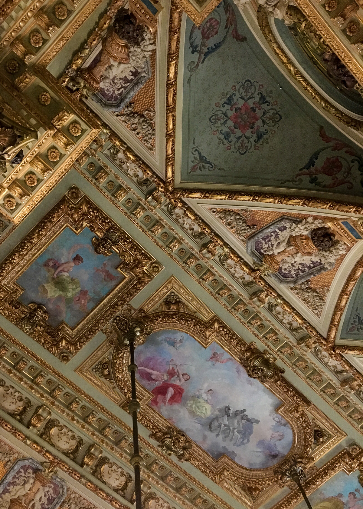 ceiling frescos at The Breakers Newport