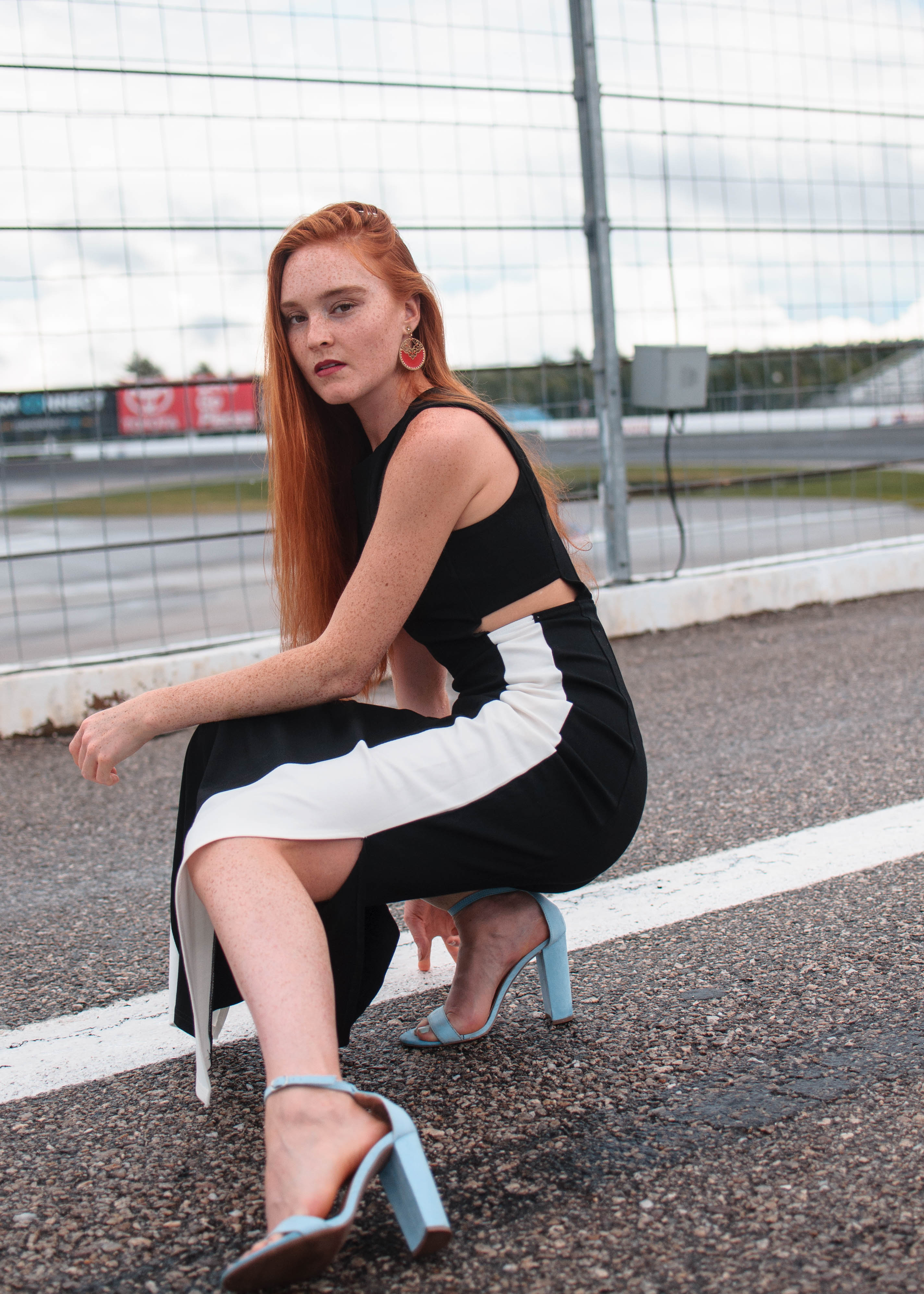 chicwish contrast splendor cut out maxi dress at New Hampshire motor speedway